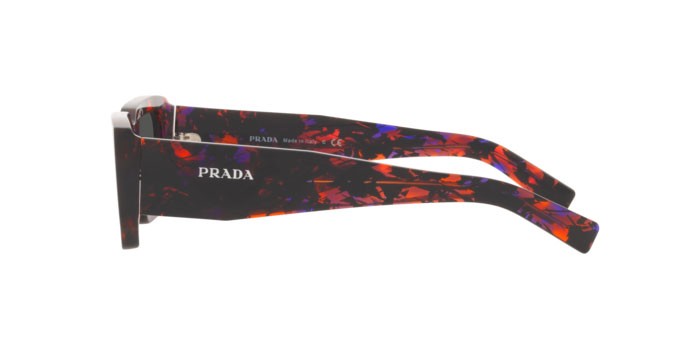 Occhiali da sole Prada PR 06YS (06V5S0) colore abstract orange forma rettangolare lenti dark grey