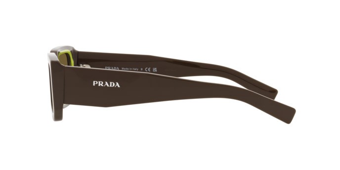Sunglasses Prada PR 06YS (15M01T) color loden/cedar shape rectangle lenses marrone scuro