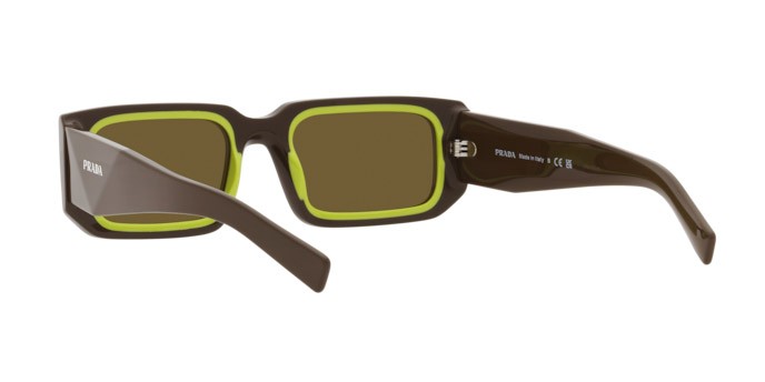 Sunglasses Prada PR 06YS (15M01T) color loden/cedar shape rectangle lenses marrone scuro