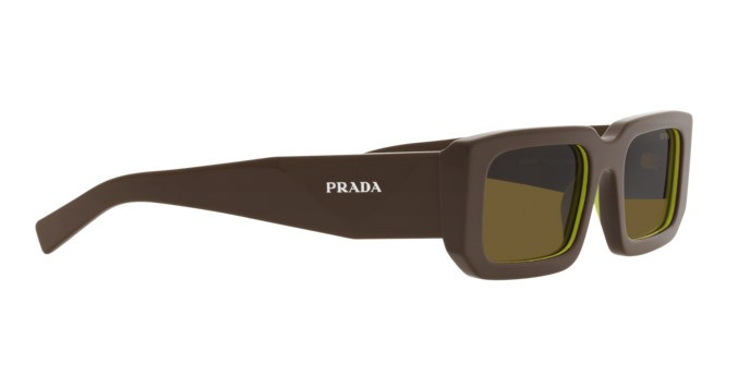 Sunglasses Prada PR 06YS (15M01T) color loden/cedar shape rectangle lenses marrone scuro