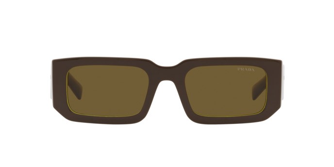 Sunglasses Prada PR 06YS (15M01T) color loden/cedar shape rectangle lenses marrone scuro