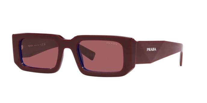 Occhiali da sole Prada PR 06YS (16M08S) colore etruscan/blue forma rettangolare lenti violetto scuro