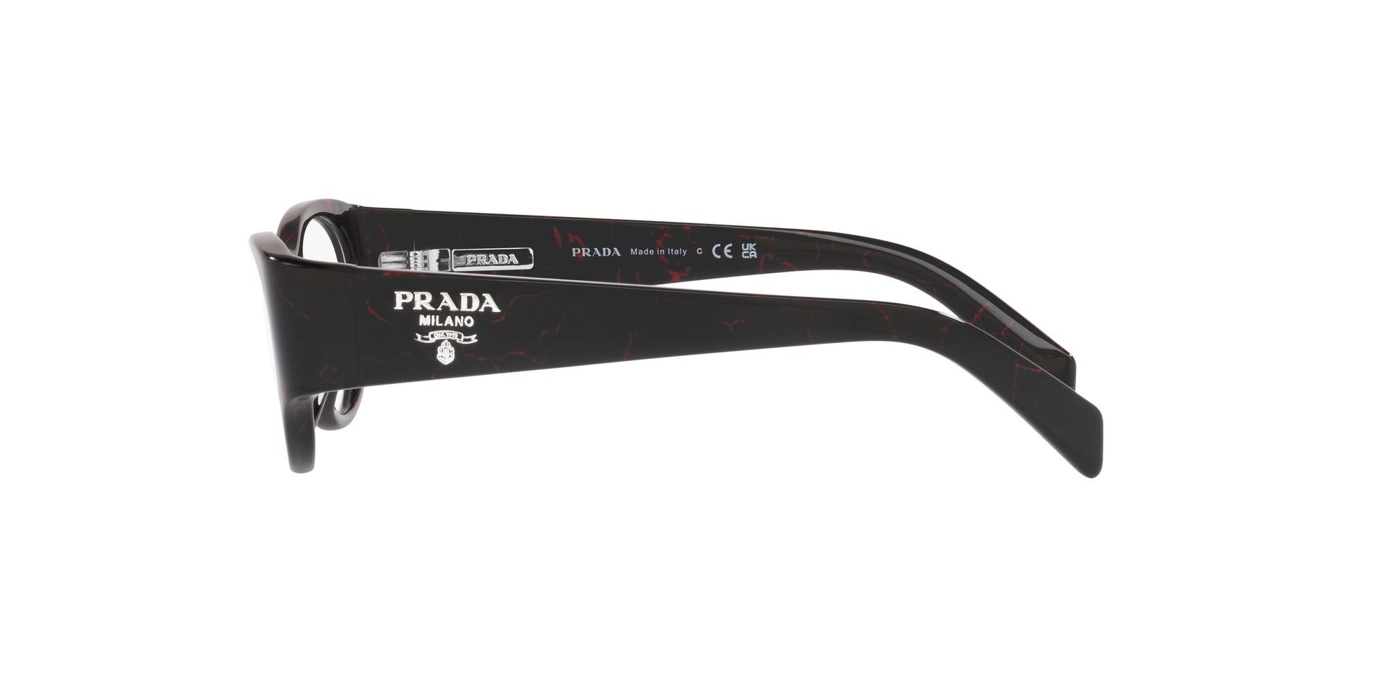 Brillen Prada PR 06ZV (11F1O1) farbe etruscan black marble form schmetterling gläser lente demo