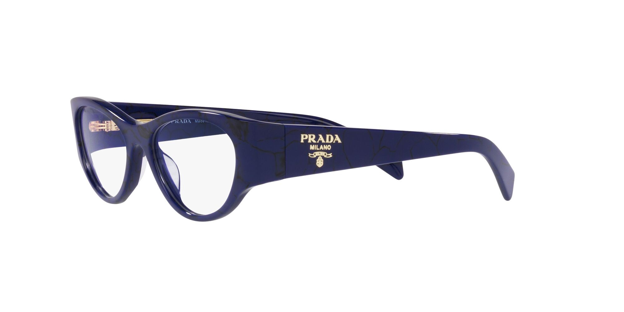 Brillen Prada PR 06ZV (18D1O1) farbe baltic marble form schmetterling gläser lente demo