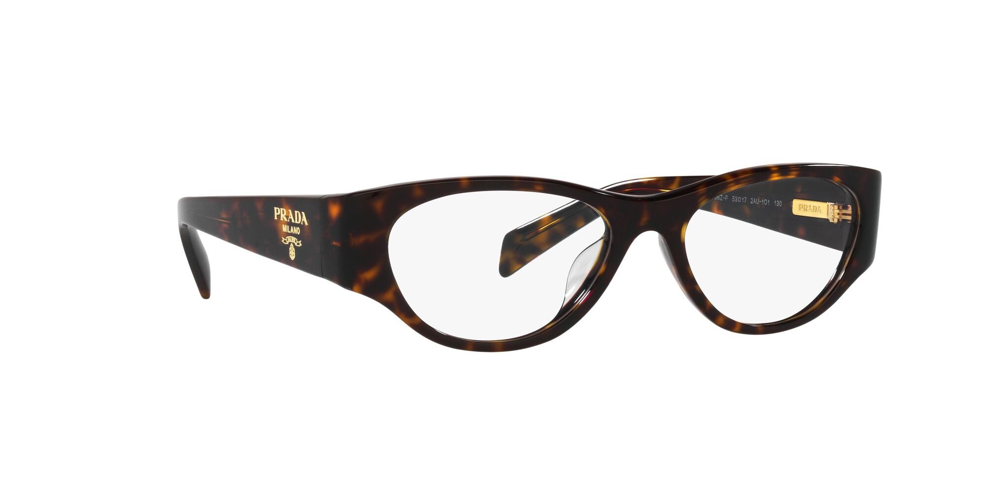 Brillen Prada PR 06ZV (2AU1O1) farbe tartarugato form schmetterling gläser lente demo