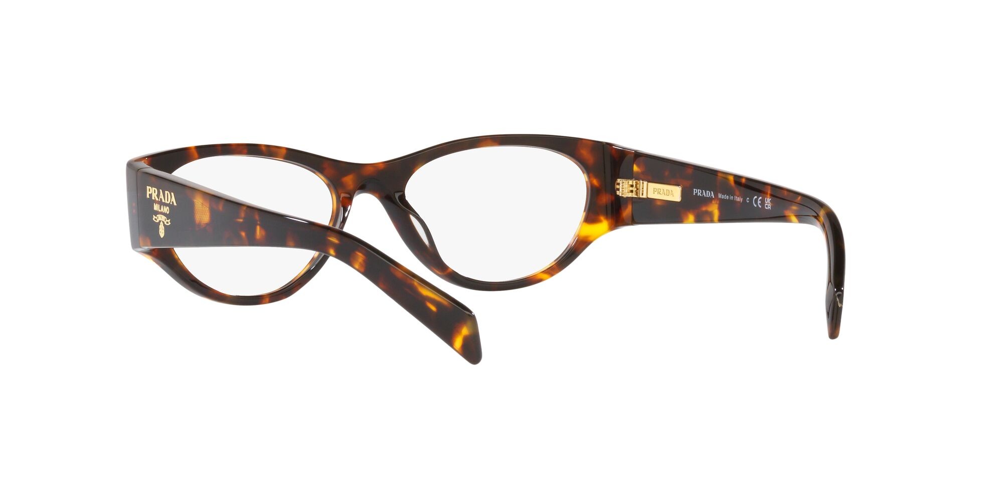 Brillen Prada PR 06ZV (VAU1O1) farbe miele tartarugato form schmetterling gläser lente demo