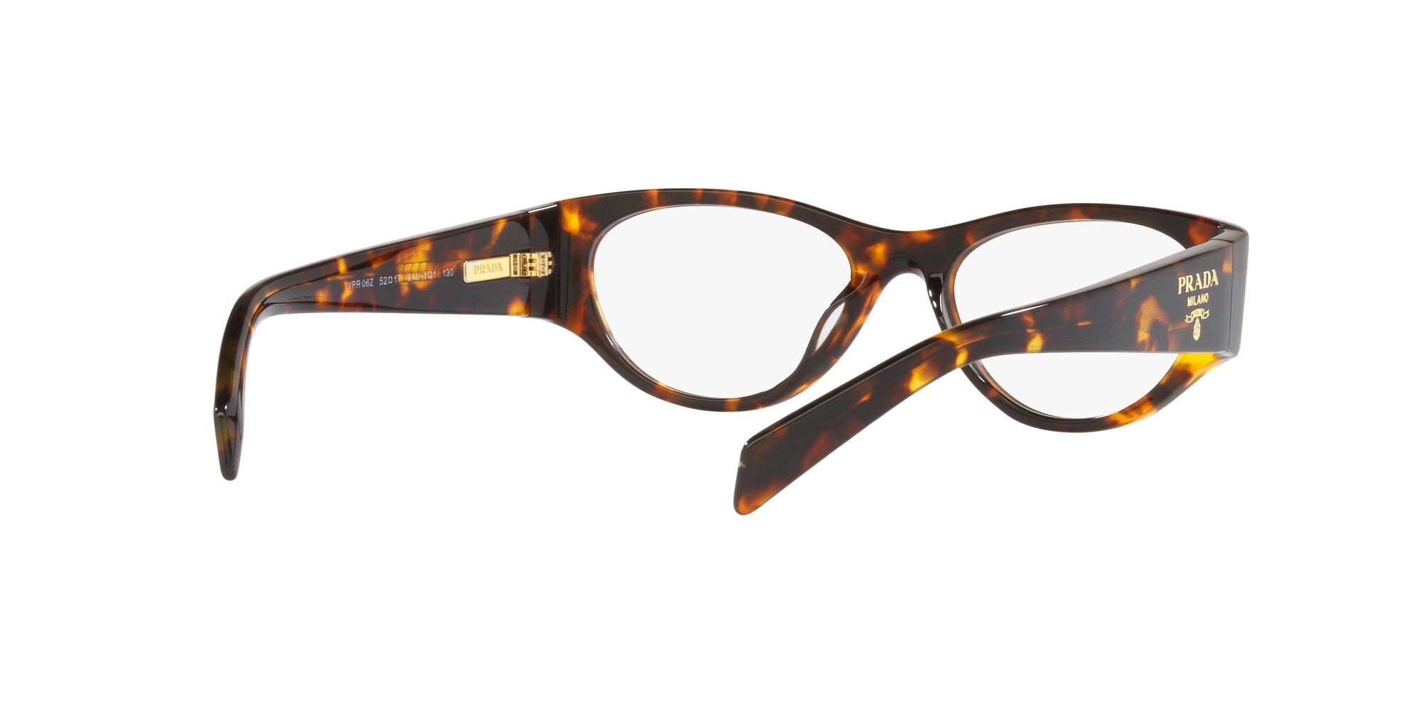 Brillen Prada PR 06ZV (VAU1O1) farbe miele tartarugato form schmetterling gläser lente demo