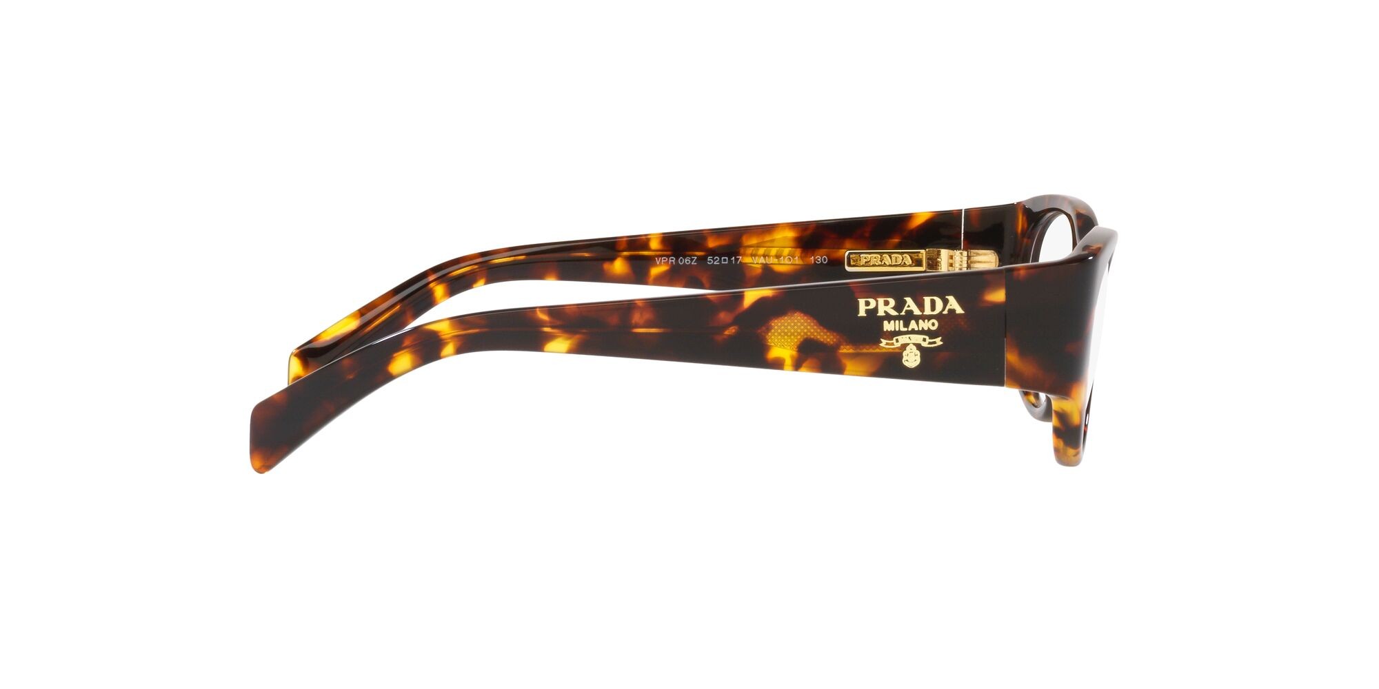 Brillen Prada PR 06ZV (VAU1O1) farbe miele tartarugato form schmetterling gläser lente demo