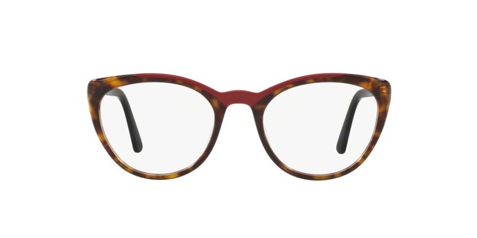 Brillen Prada Conceptual PR 07VV (3201O1) farbe havana/red form schmetterling gläser demo lens