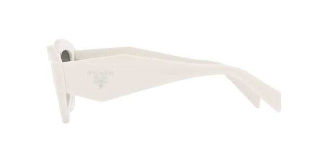 Occhiali da sole Prada PR 07YS (142130) colore white forma irregolare lenti grey gradient