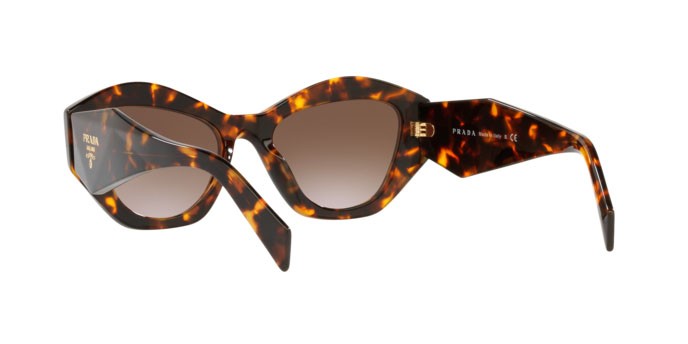 Sonnenbrillen Prada PR 07YS (VAU6S1) farbe honey havana form unregelmäßig gläser brown gradient