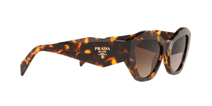 Sonnenbrillen Prada PR 07YS (VAU6S1) farbe honey havana form unregelmäßig gläser brown gradient