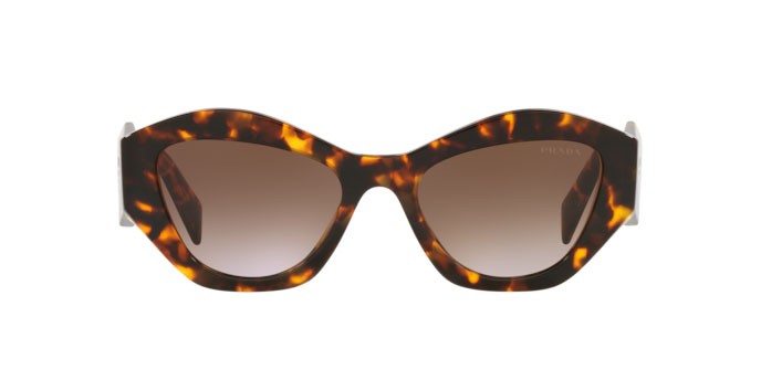 Sonnenbrillen Prada PR 07YS (VAU6S1) farbe honey havana form unregelmäßig gläser brown gradient