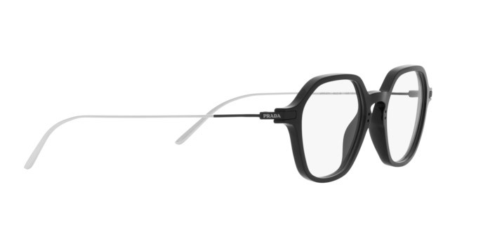 Brillen Prada PR 07YV (1AB1O1) farbe nero form quadratisch gläser lente demo