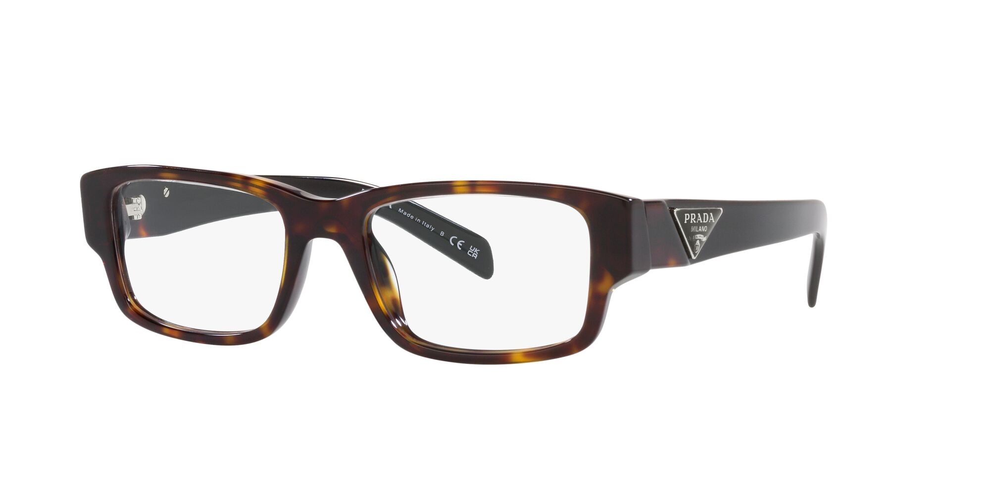 Brillen Prada PR 07ZV (2AU1O1) farbe tartarugato form rechteckig gläser lente demo