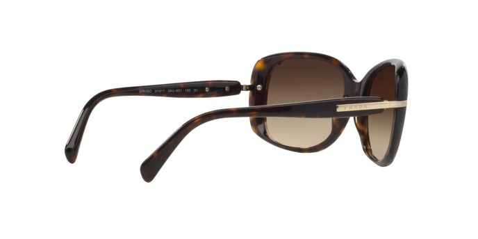 Sonnenbrillen Prada PR 08OS (2AU6S1) farbe havana form rechteckig gläser brown gradient