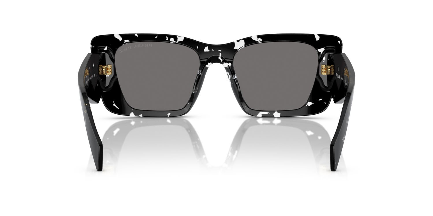 Sunglasses Prada PR 08YS (15S5Z1) color black crystal tortoise shape butterfly lenses polarized grigio scuro