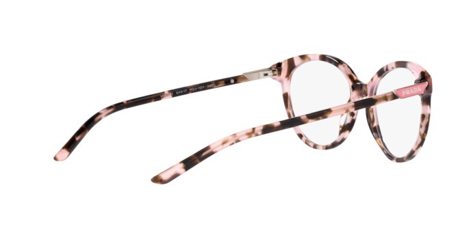 Eyeglasses Prada PR 08YV (ROJ1O1) color orchid tortoise shape oval lenses demo lens