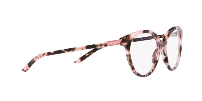 Eyeglasses Prada PR 08YV (ROJ1O1) color orchid tortoise shape oval lenses demo lens