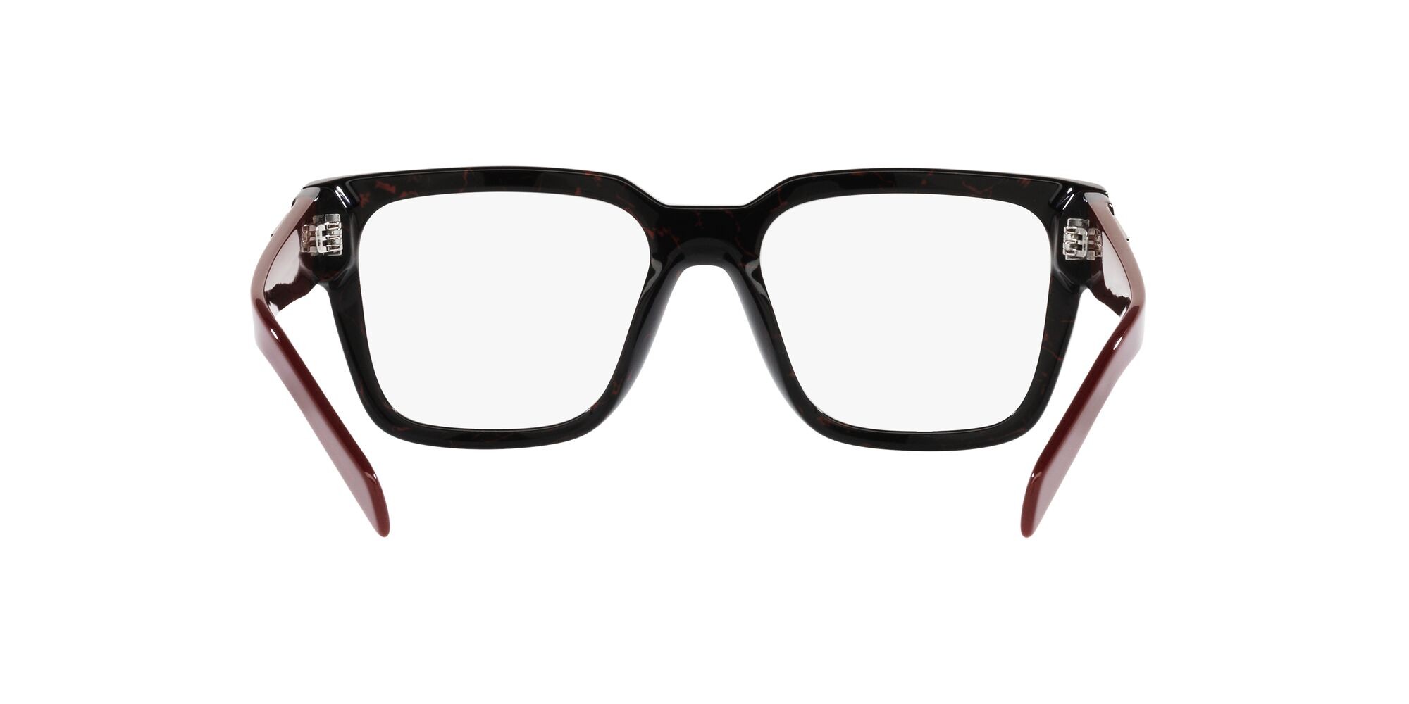 Eyeglasses Prada PR 08ZV (11F1O1) color etruscan black marble shape square lenses lente demo