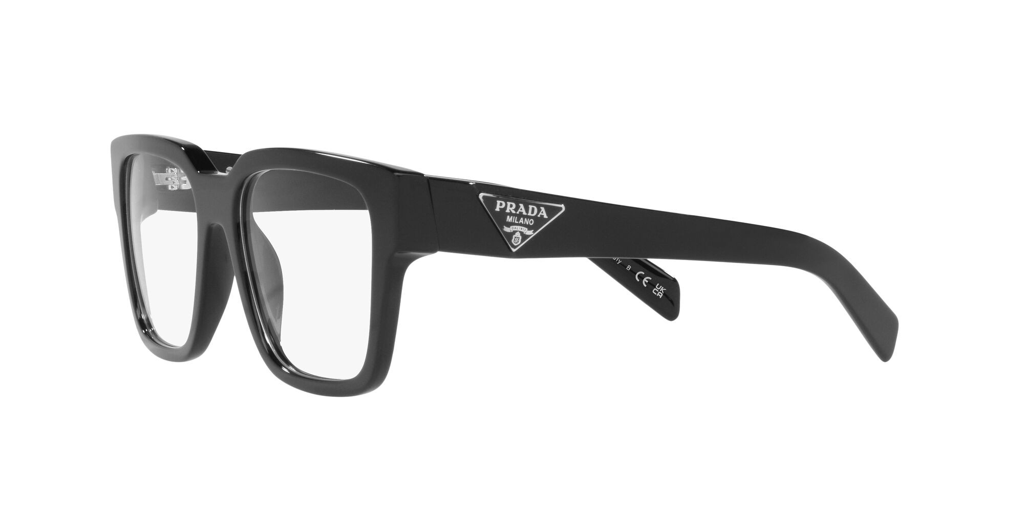 Eyeglasses Prada PR 08ZV (1AB1O1) color nero shape square lenses lente demo
