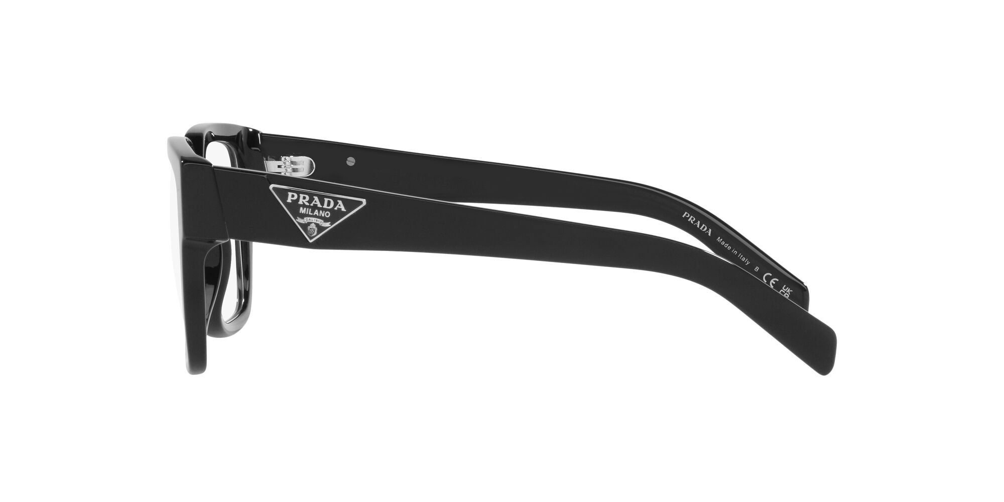 Eyeglasses Prada PR 08ZV (1AB1O1) color nero shape square lenses lente demo