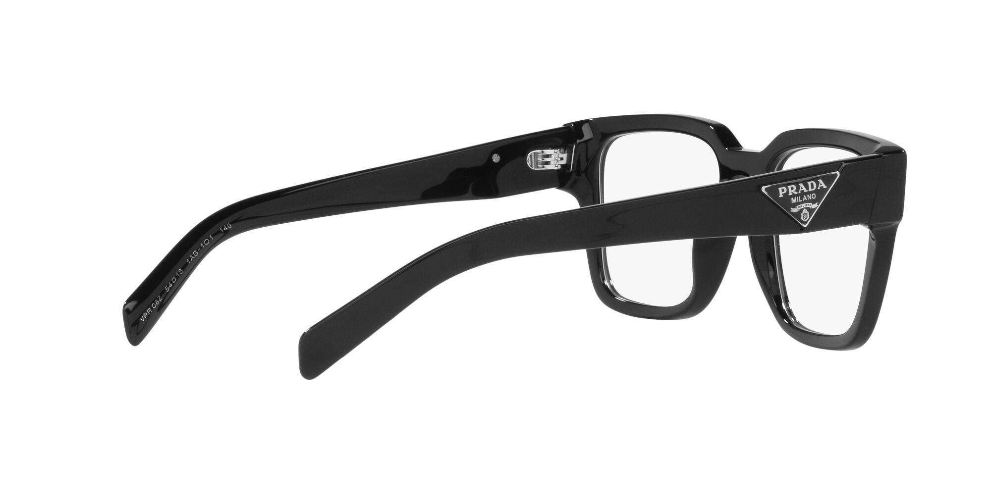Eyeglasses Prada PR 08ZV (1AB1O1) color nero shape square lenses lente demo