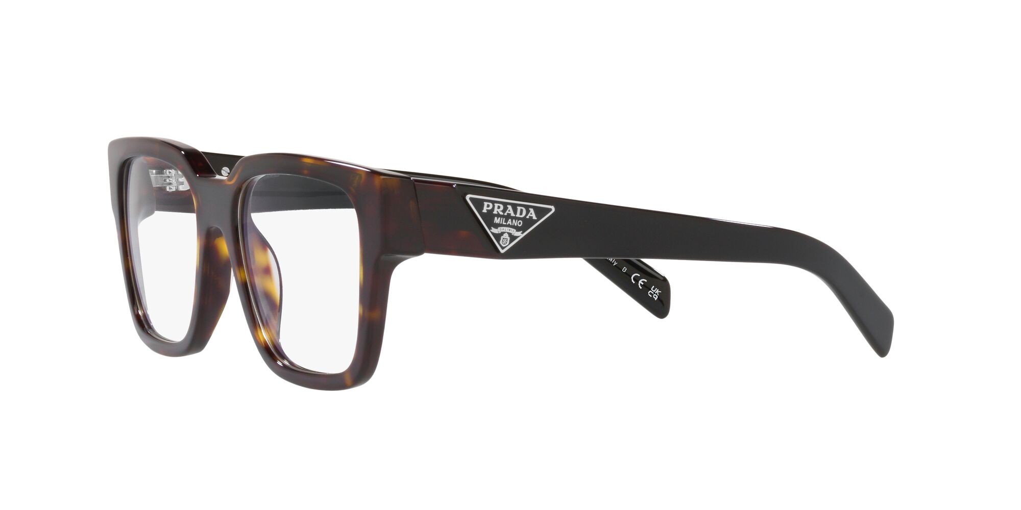 Eyeglasses Prada PR 08ZV (2AU1O1) color tartarugato shape square lenses lente demo
