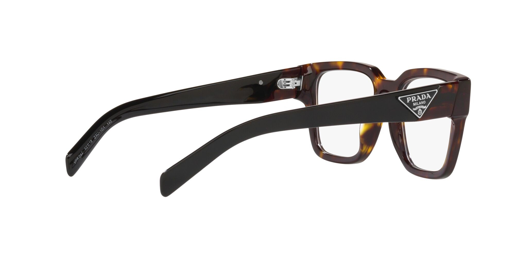 Eyeglasses Prada PR 08ZV (2AU1O1) color tartarugato shape square lenses lente demo