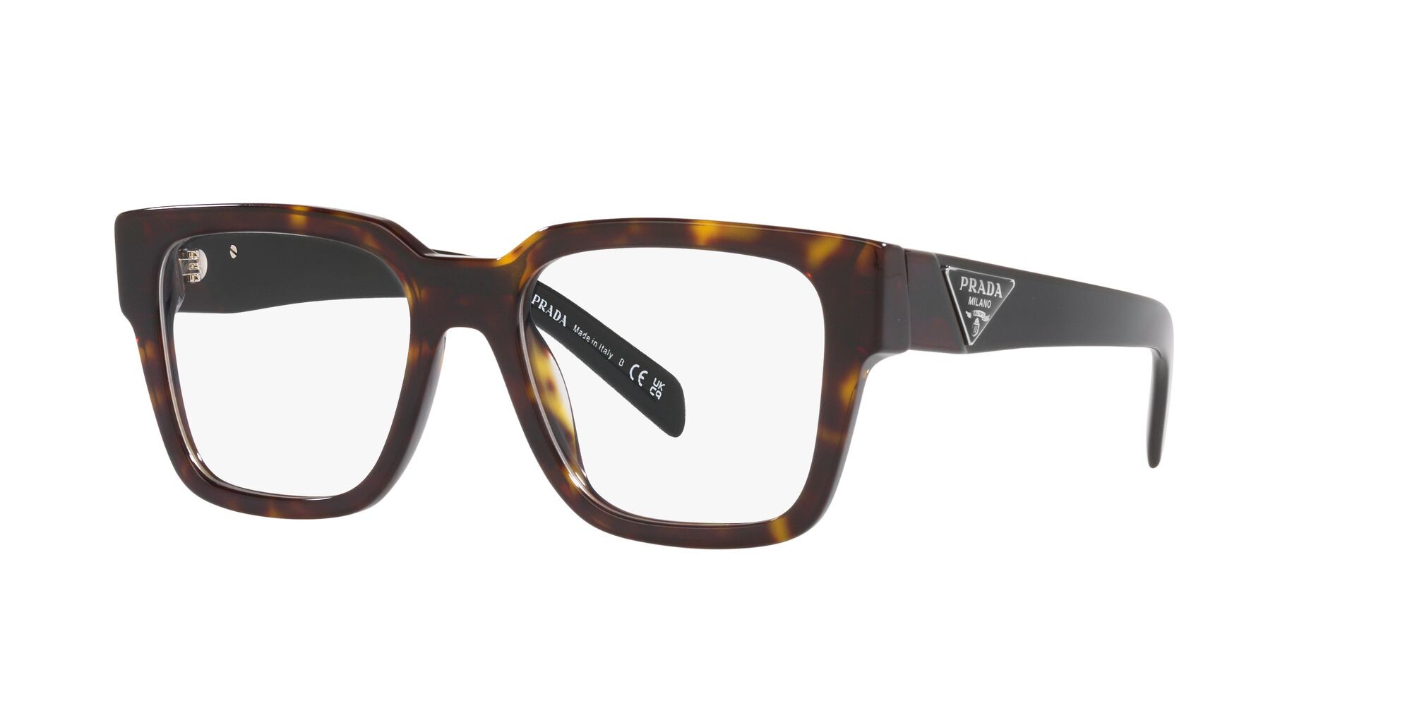 Eyeglasses Prada PR 08ZV (2AU1O1) color tartarugato shape square lenses lente demo