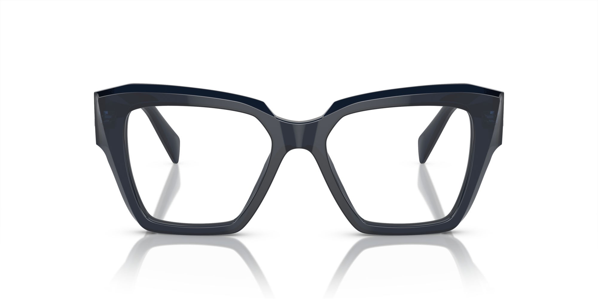 Eyeglasses Prada PR 09ZV (08Q1O1) color blu trasparente shape square lenses lente demo