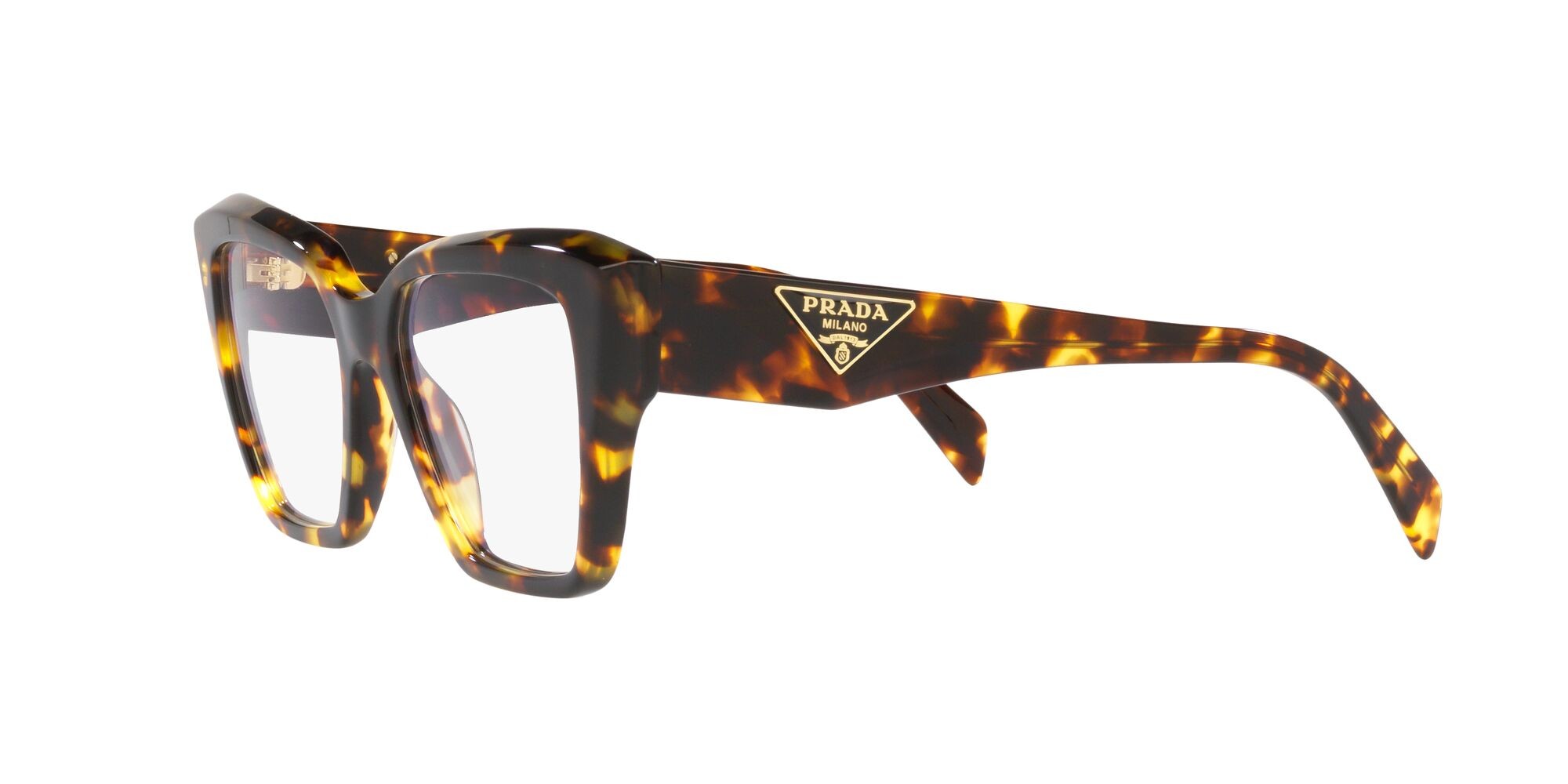 Eyeglasses Prada PR 09ZV (VAU1O1) color miele tartarugato shape square lenses lente demo