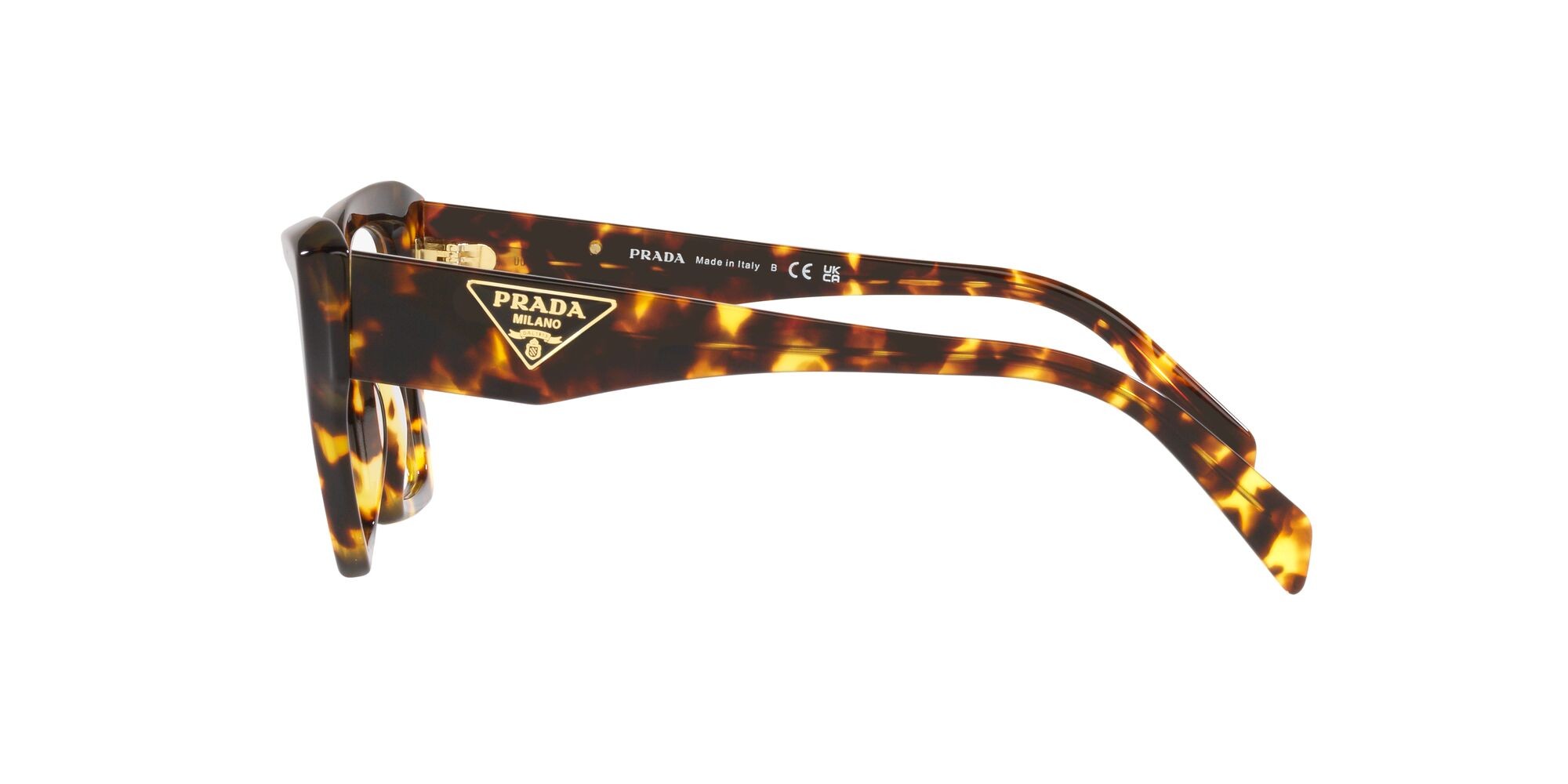 Eyeglasses Prada PR 09ZV (VAU1O1) color miele tartarugato shape square lenses lente demo