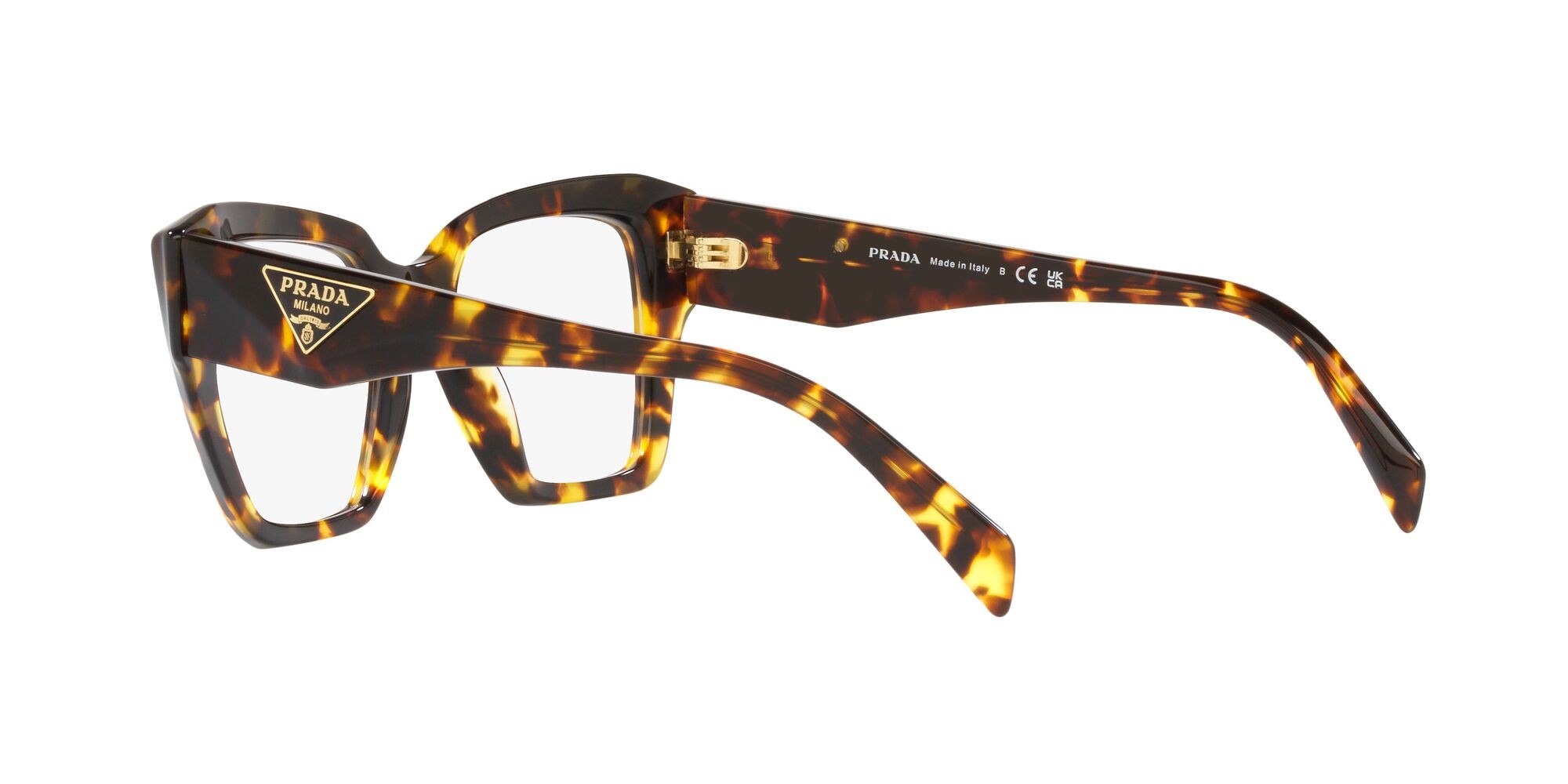 Eyeglasses Prada PR 09ZV (VAU1O1) color miele tartarugato shape square lenses lente demo