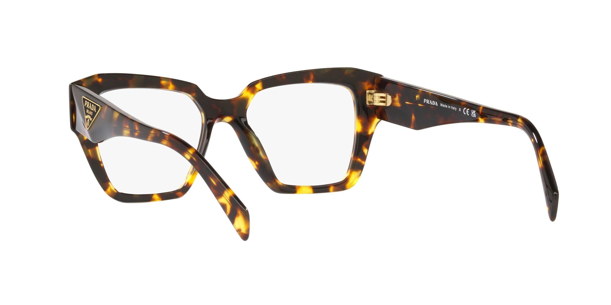Eyeglasses Prada PR 09ZV (VAU1O1) color miele tartarugato shape square lenses lente demo