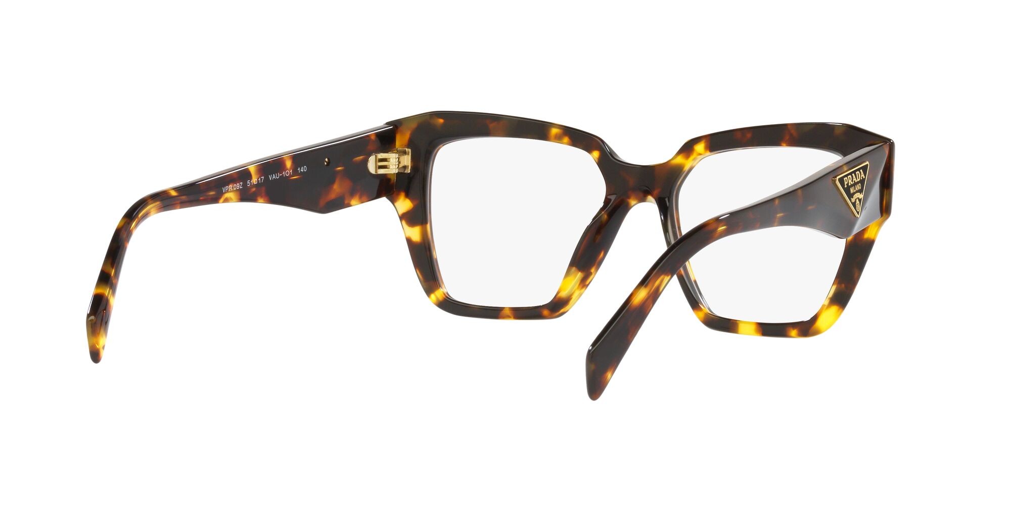 Eyeglasses Prada PR 09ZV (VAU1O1) color miele tartarugato shape square lenses lente demo