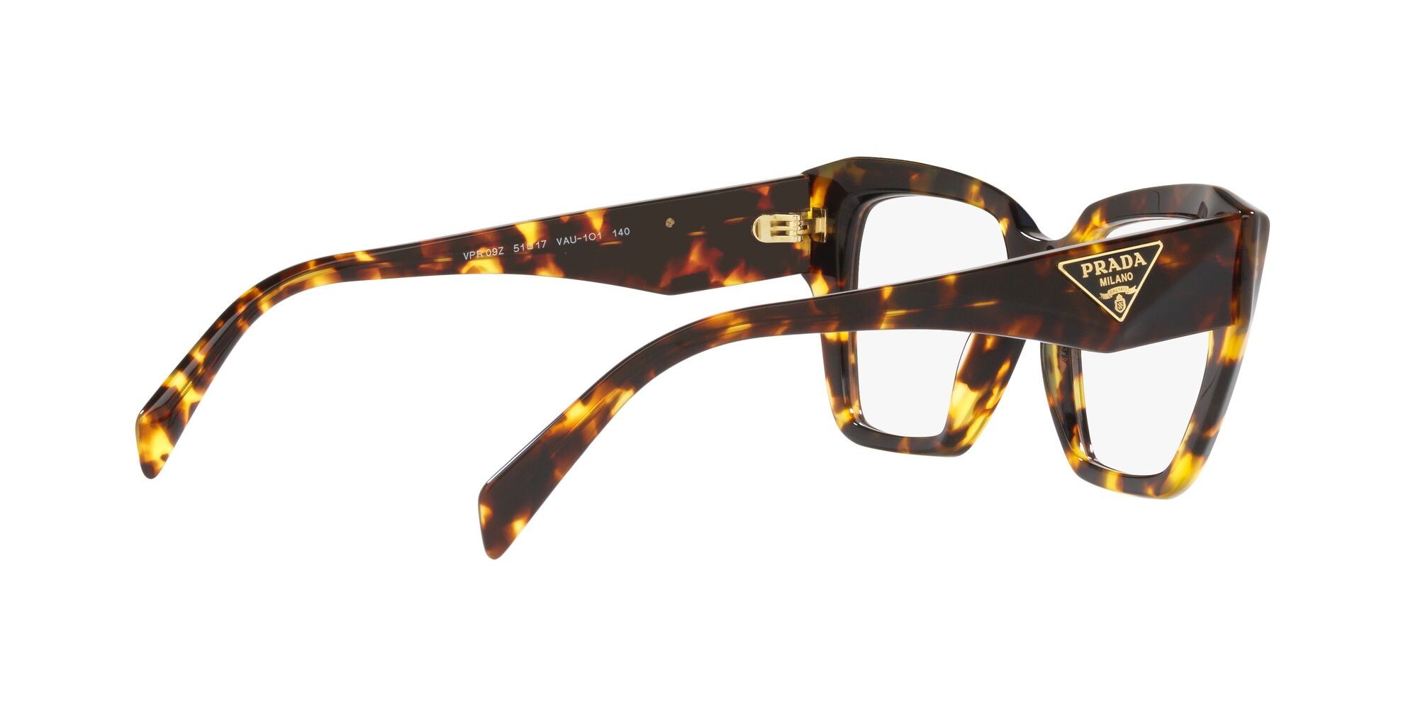 Eyeglasses Prada PR 09ZV (VAU1O1) color miele tartarugato shape square lenses lente demo