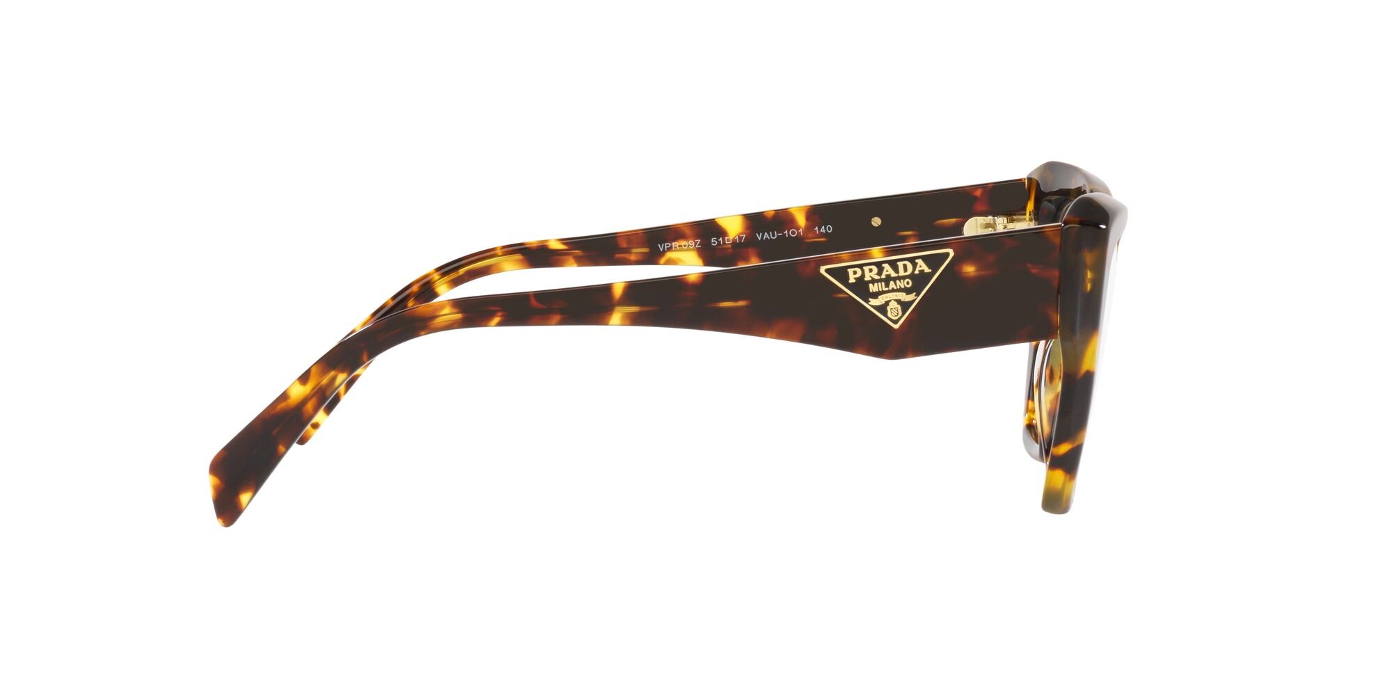 Eyeglasses Prada PR 09ZV (VAU1O1) color miele tartarugato shape square lenses lente demo