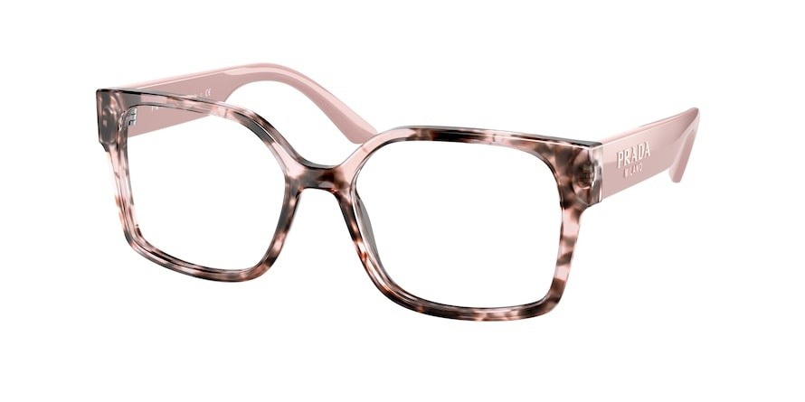 Eyeglasses Prada PR 10WV (ROJ1O1) color talc tortoise shape rectangle lenses demo lens