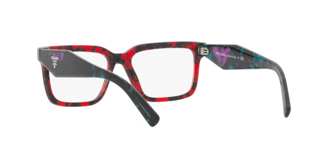 Eyeglasses Prada PR 10YV (09Z1O1) color scarlet tortoise shape square lenses demo lens
