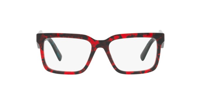 Eyeglasses Prada PR 10YV (09Z1O1) color scarlet tortoise shape square lenses demo lens