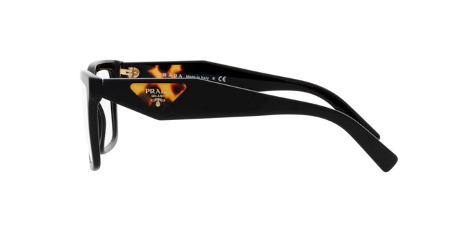 Eyeglasses Prada PR 10YV (1AB1O1) color black shape square lenses demo lens