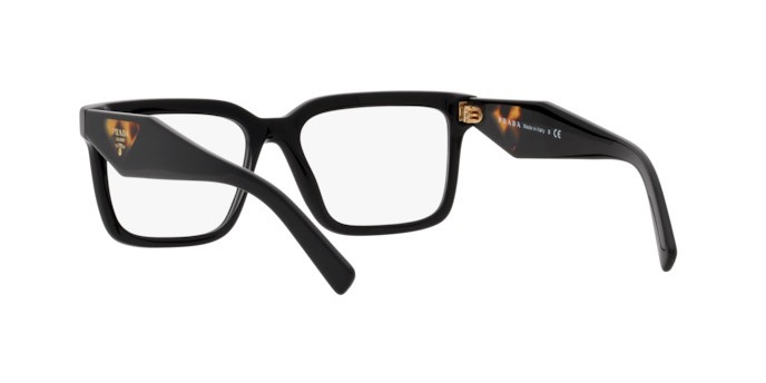Eyeglasses Prada PR 10YV (1AB1O1) color black shape square lenses demo lens
