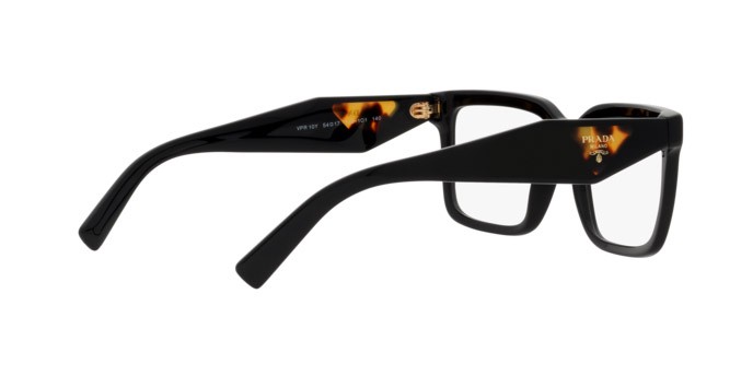 Eyeglasses Prada PR 10YV (1AB1O1) color black shape square lenses demo lens