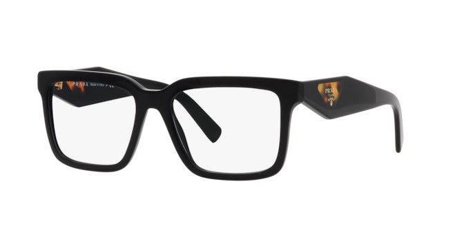 Eyeglasses Prada PR 10YV (1AB1O1) color black shape square lenses demo lens