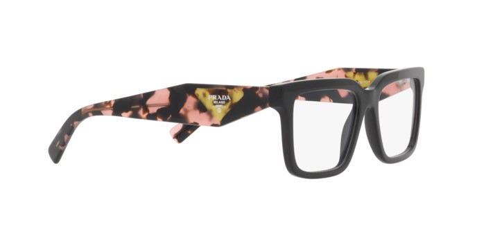 Eyeglasses Prada PR 10YV (21B1O1) color black shape square lenses demo lens