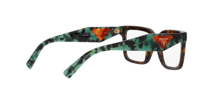 Eyeglasses Prada PR 10YV (2AU1O1) color tortoise shape square lenses demo lens