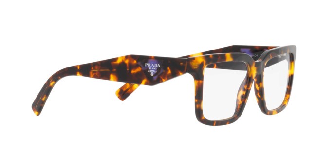 Eyeglasses Prada PR 10YV (VAU1O1) color honey tortoise shape square lenses demo lens