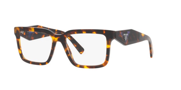 Eyeglasses Prada PR 10YV (VAU1O1) color honey tortoise shape square lenses demo lens