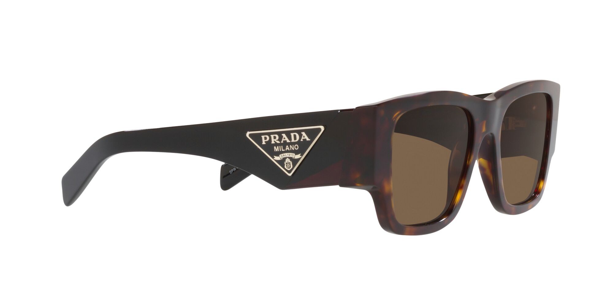 Sonnenbrillen Prada PR 10ZS (2AU06B) farbe tartarugato form quadratisch gläser marrone scuro